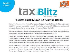 Fasilitas Pajak Murah 0,5% untuk UMKM